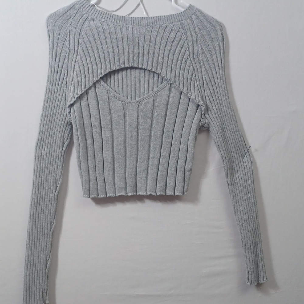 Aeropostale Heather Gray Knit Top Size xl